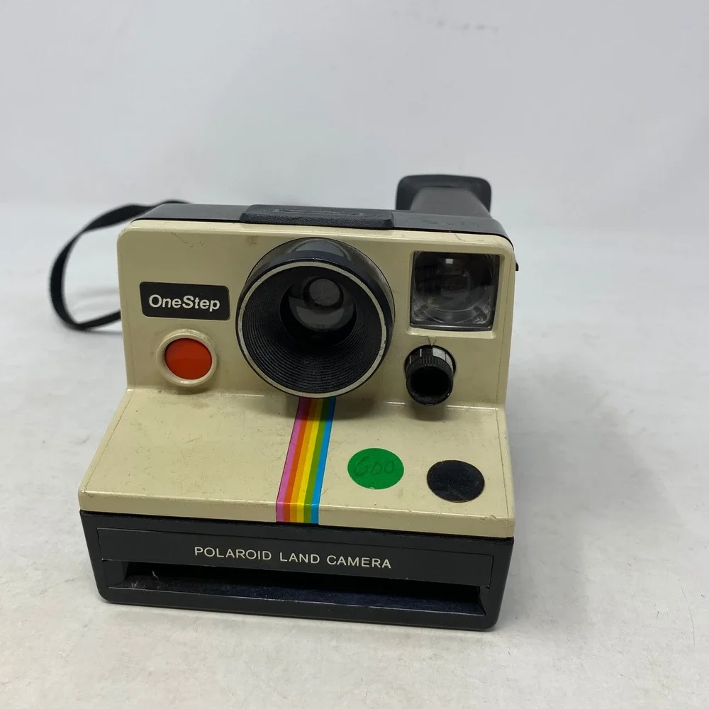 Polaroid OneStep Land Camera‎ Vintage Instant Film Rainbow Stripe SX-70 Untested